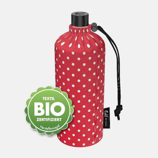 Trinkflasche Design BIO-Punkte Rot