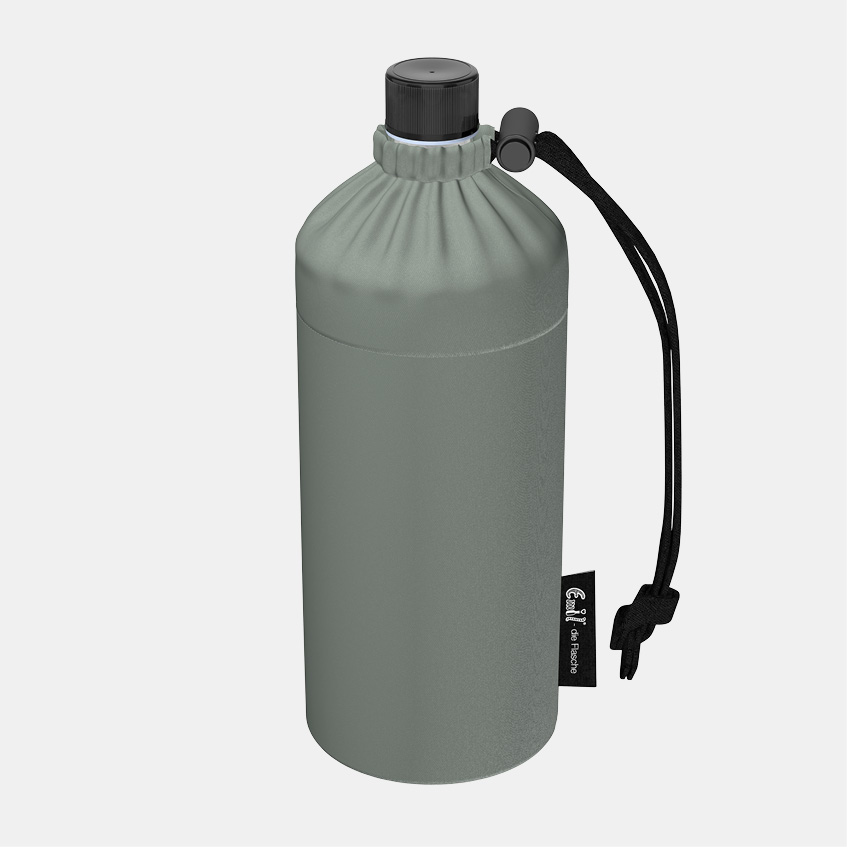 Trinkflasche Design Grey Emil Glas Trinkflasche grau