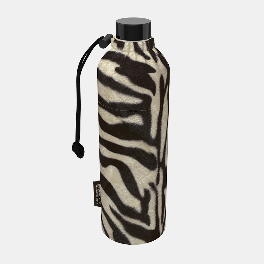 Glas Trinkflasche Zebra