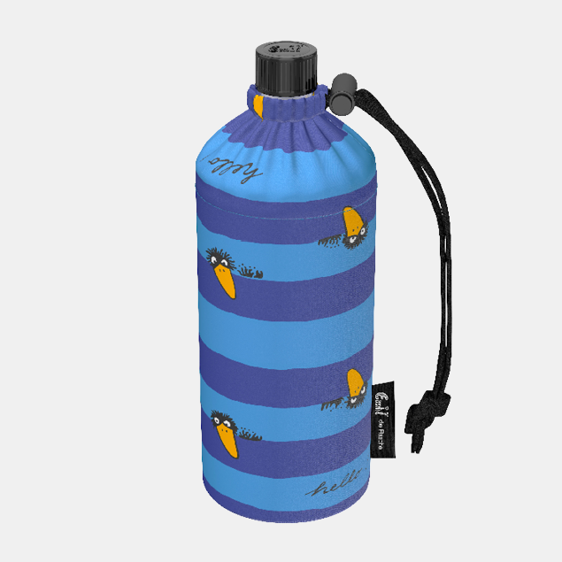 Trinkflasche Kinder Motiv Rabe blau 0,4l
