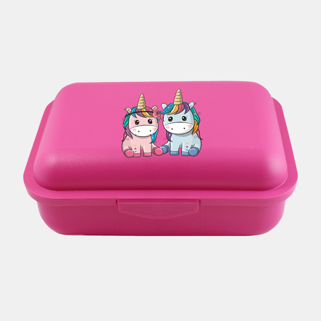 Brotbox mit Trennsteg Motiv Unicorns