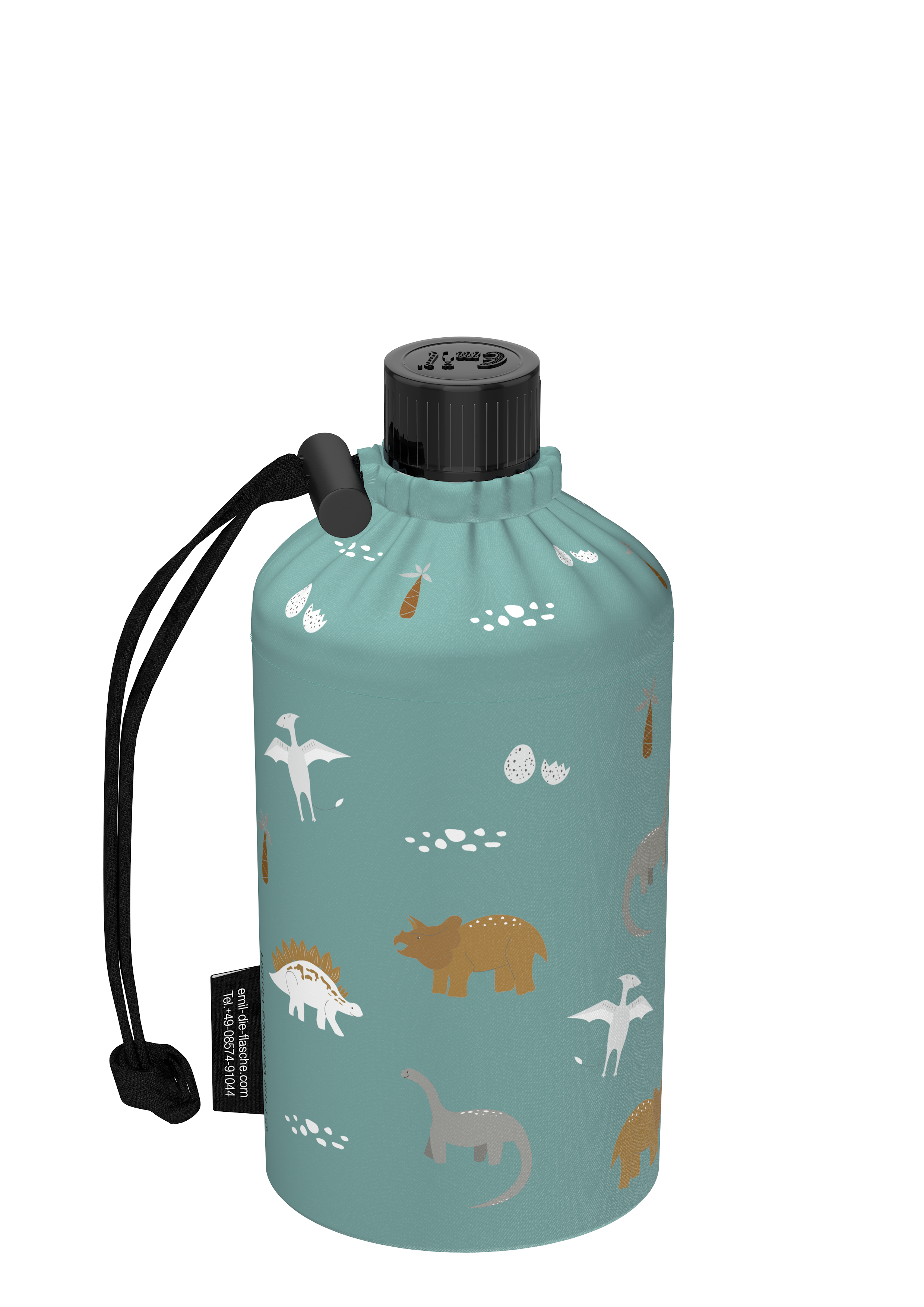 Trinkflasche Kinder Motiv Dinos Petrol 0,3l