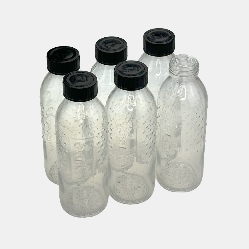 6er Pack - Weithalsglasflaschen 0,4l