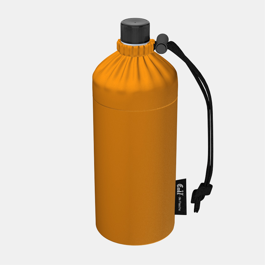 Trinkflasche Design Orange Emil Glas Trinkflasche orange