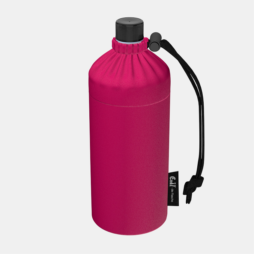 Trinkflasche Design Pink Emil Glas Trinkflasche pink