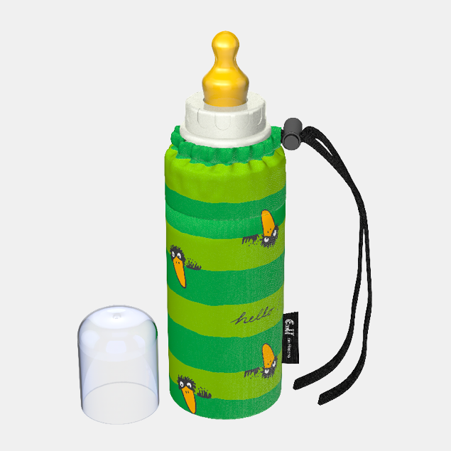 Emil Babyflasche Design Rabe grün
