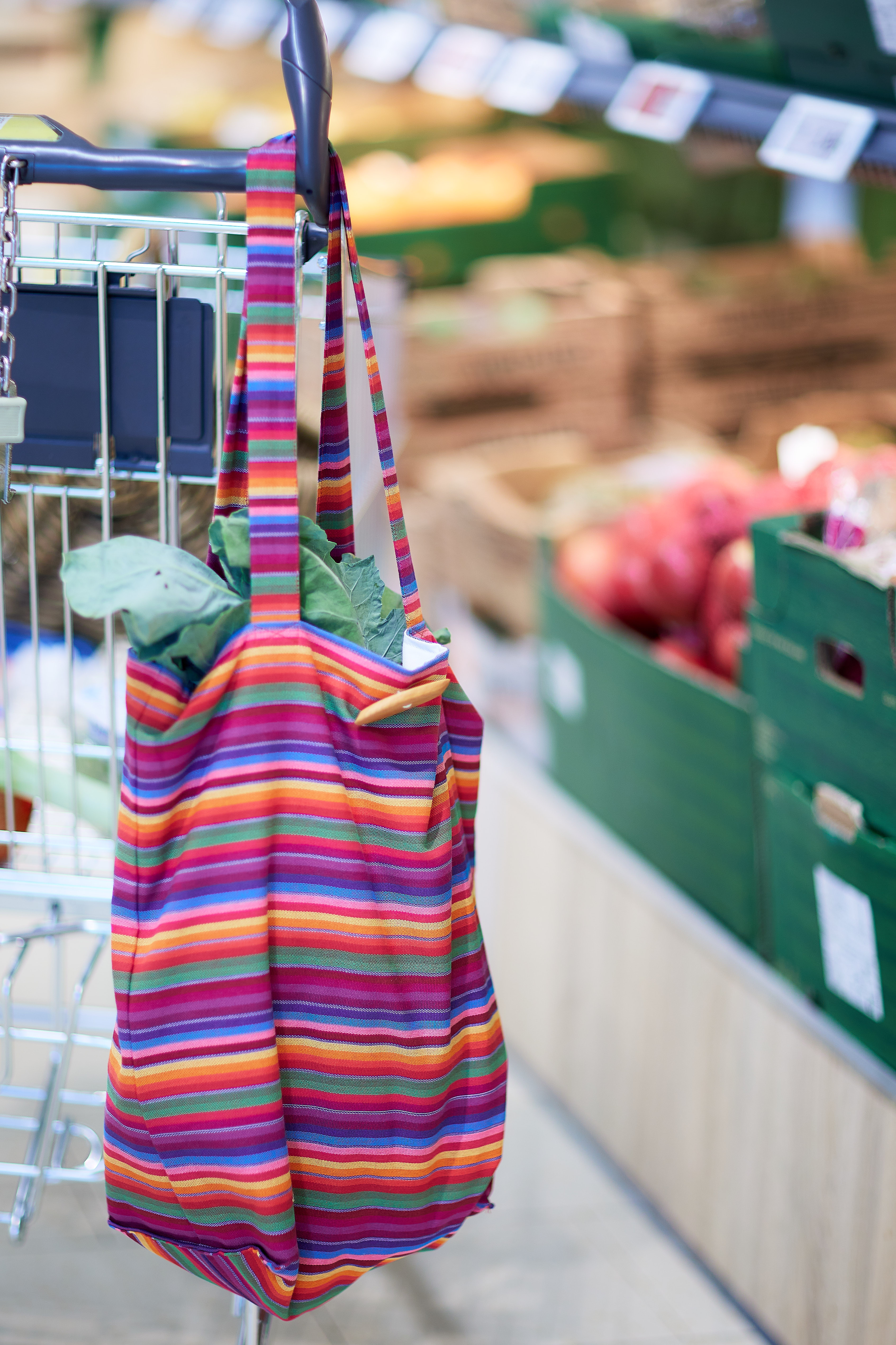 Emil Baumwoll Shopper am Einkaufswagen