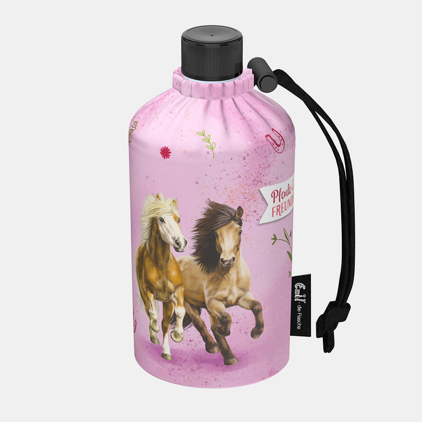 Trinkflasche Kinder Motiv Pferdefreunde© 0,3l Kinder Trinkflasche Pferde Motiv