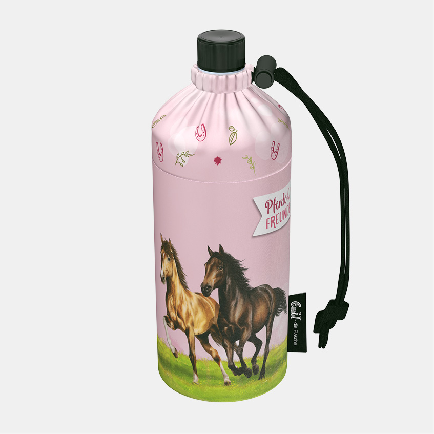 Trinkflasche Kinder Motiv Pferdefreunde© 0,4l Kinder Trinkflasche Pferdefreunde