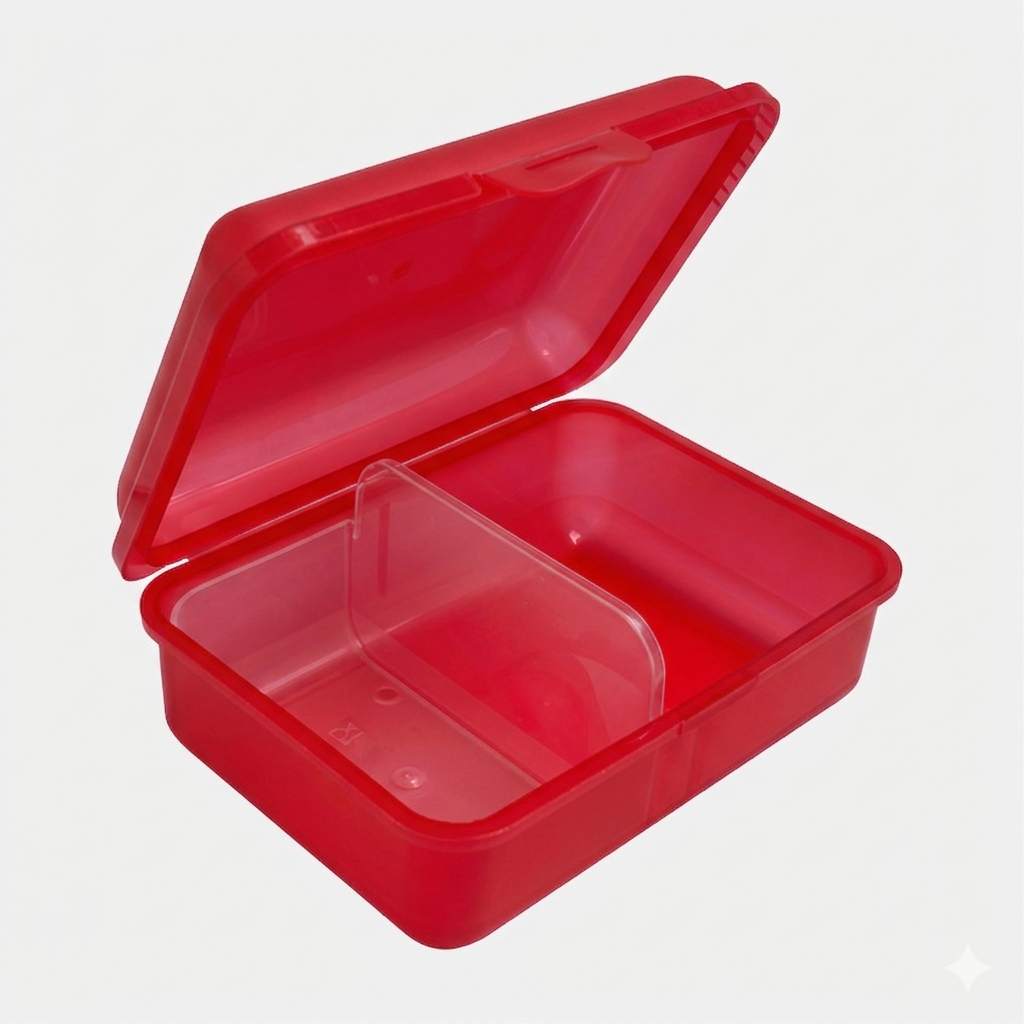 Brotbox mit Trennfach Farbe Rot