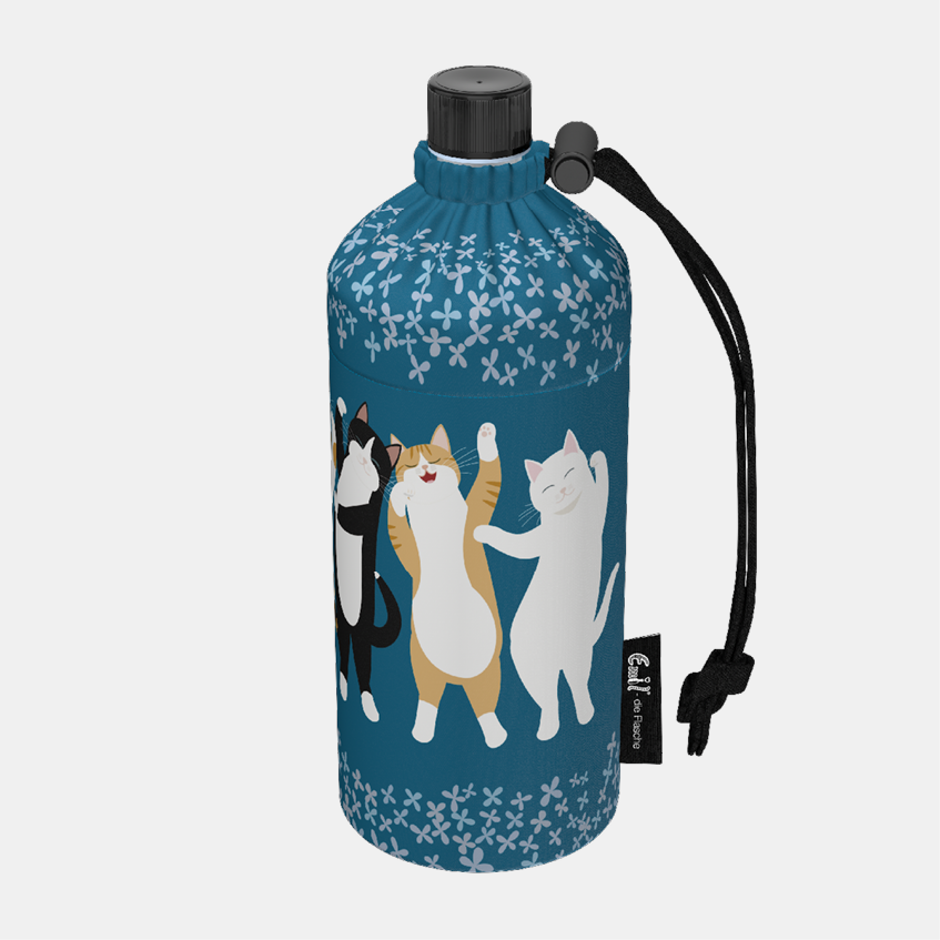 Trinkflasche Kinder Motiv Katzen 0,4l