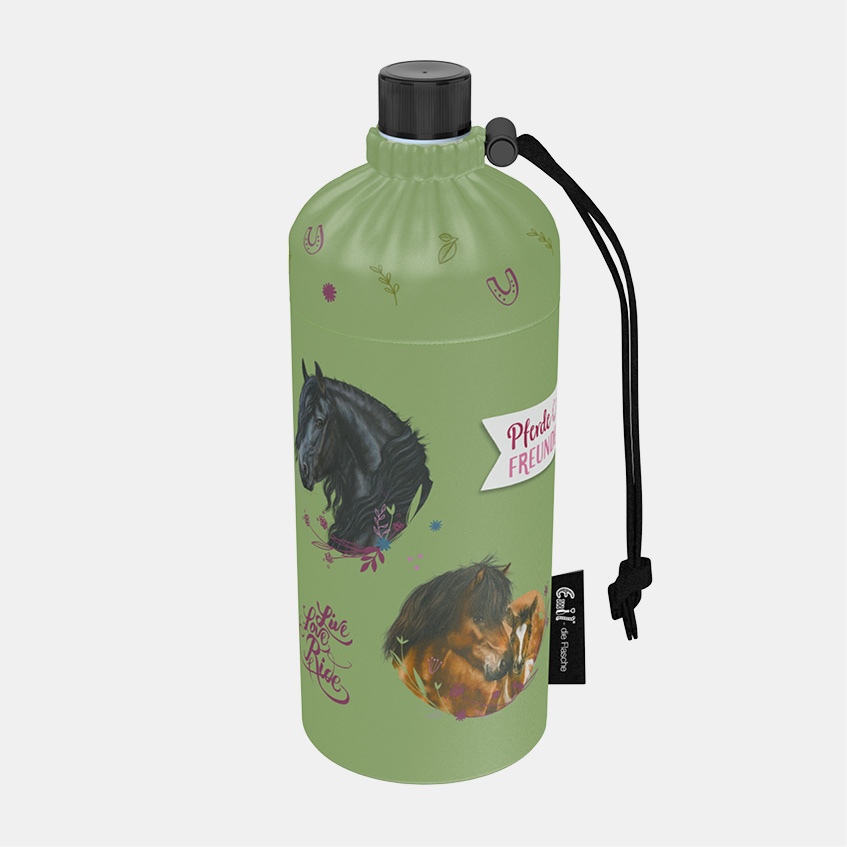 Trinkflasche Kinder Motiv Pferdefreunde© 0,6l Trinkflasche Kinder Pferdefreunde