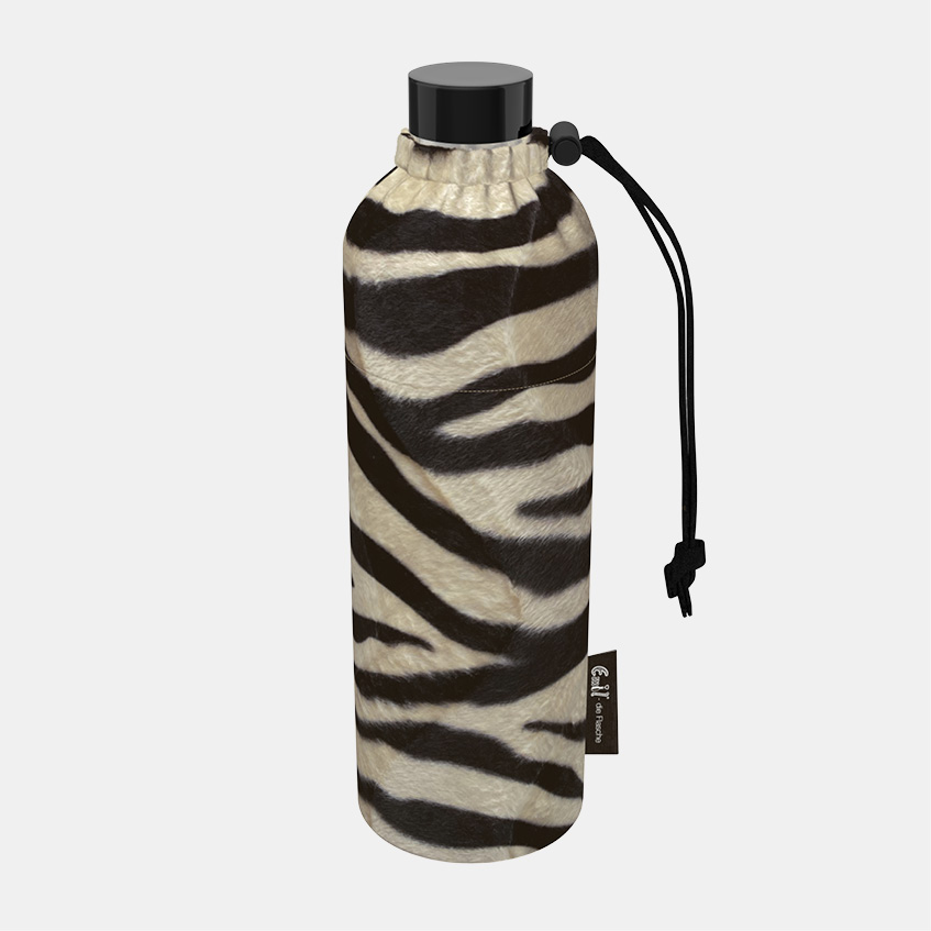 Glas Trinkflasche Zebra