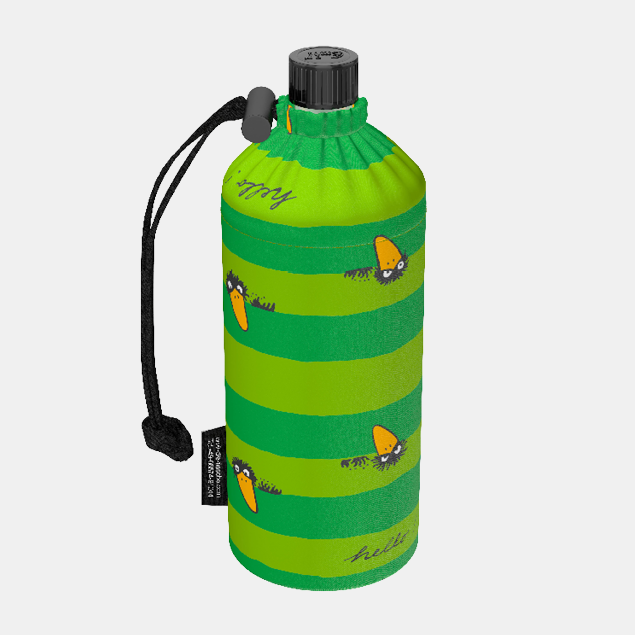 Trinkflasche Kinder Motiv Rabe grün 0,4l