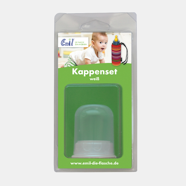 Kappen Set für Emil Babyflasche transparent