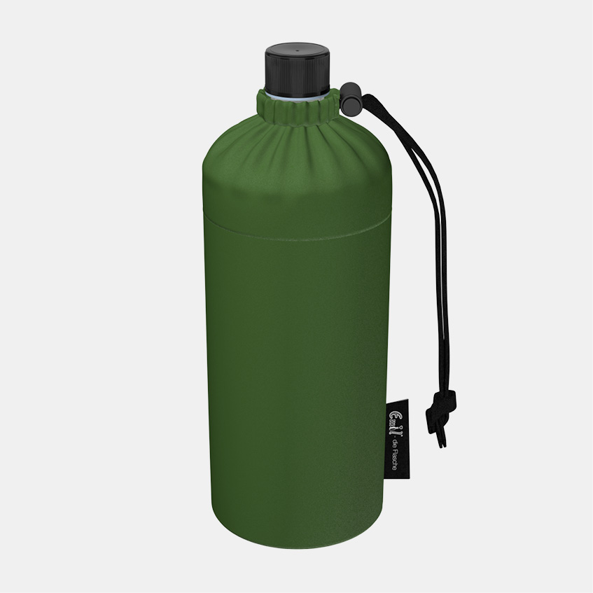 Trinkflasche Design Oliv Glas Trinkflasche oliv