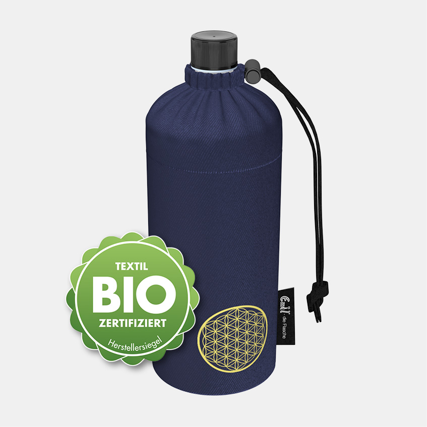 Trinkflasche Design BIO-Energy Trinkflasche Glas Lebensblume