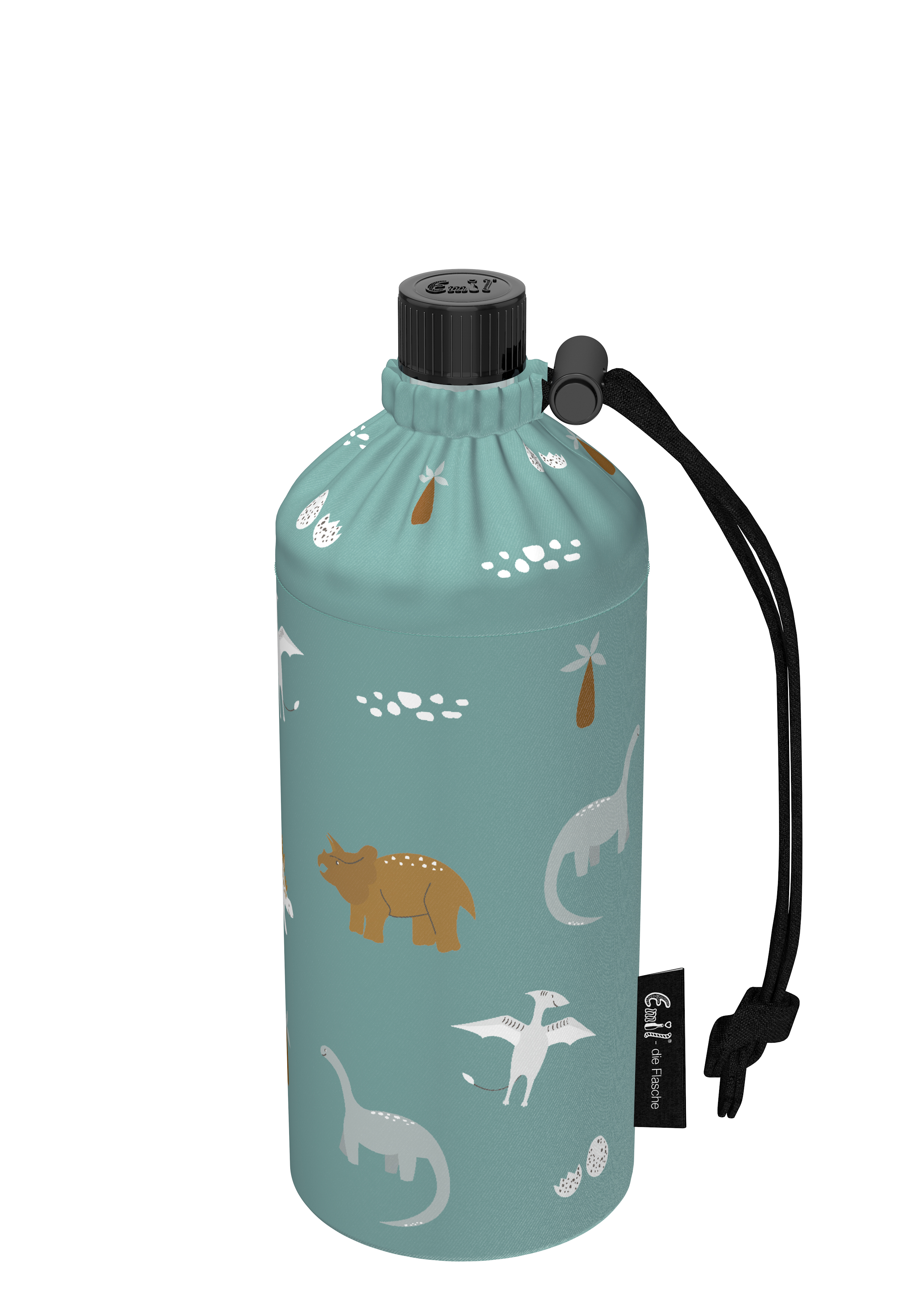 Trinkflasche Kinder Motiv Dinos Petrol
