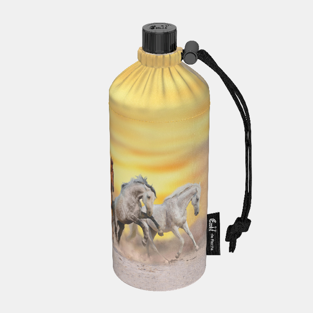 Trinkflasche Kinder Motiv Wildpferde