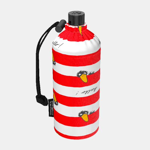 Trinkflasche Kinder Motiv Rabe rot 0,4l