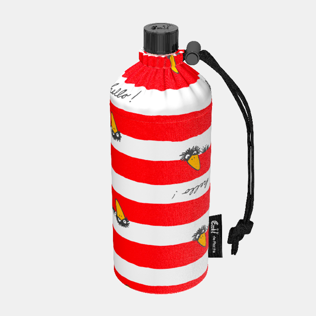 Trinkflasche Kinder Motiv Rabe rot 0,4l